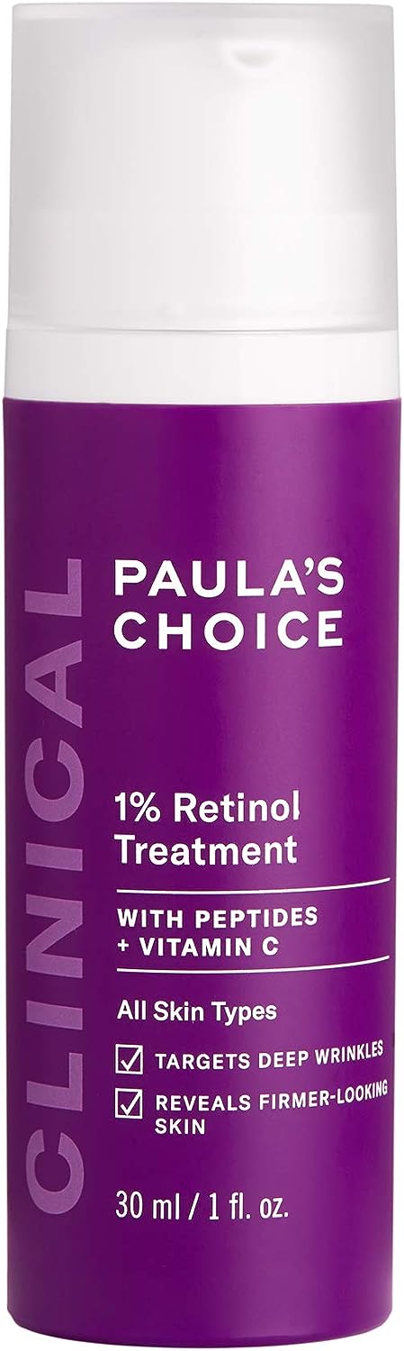 (30ml) - Paulas Choice CLINICAL 1% Retinol Treatment Cream Peptides, Vitamin C Licorice Extract Anti-Ageing Wrinkles 30ml