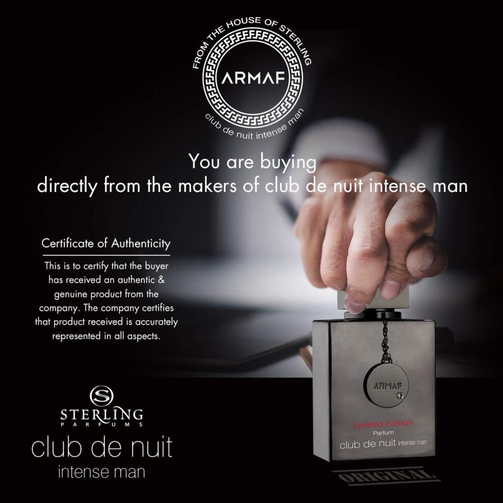 Armaf Perfume Club De Nuit Intense Man Limited Edition Eau de Parfum For Men 105ml Black Perfumes