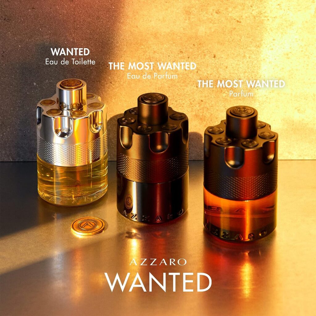 Azzaro The Most Wanted Parfum Mens Cologne Fougere, Oriental Spicy Fragrance, 1.7 Fl Oz, Black