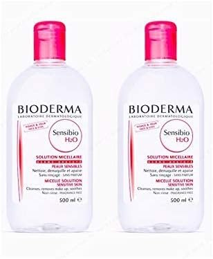 Bioderma Sensibio H2O Make-Up Removing Micellar Water for Sensitive Skin, 2 x 500 ml