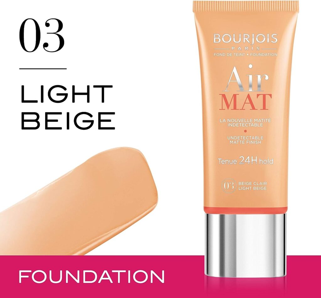 Bourjois , Air Mat 24H. Foundation. 03 Light Beige. 30 ml - 1.0 Fl Oz