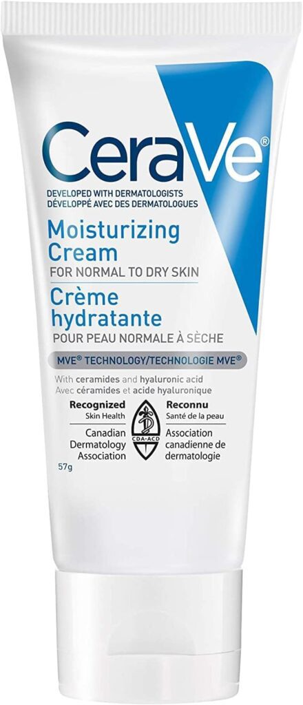 CeraVe Moisturizing Cream | 48H Body and Face Moisturizer for Dry to Very Dry Skin with Hyaluronic Acid and Ceramides | Fragrance Free | 1.69Oz, 50 ML