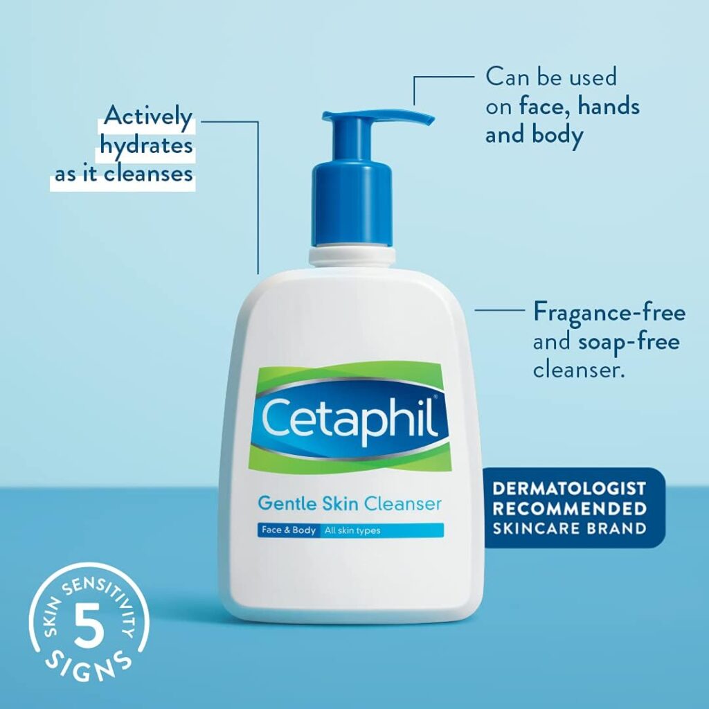 Cetaphil Gentle Skin Cleanser Hydrating Face Wash for Dry and Sensitive 473ml