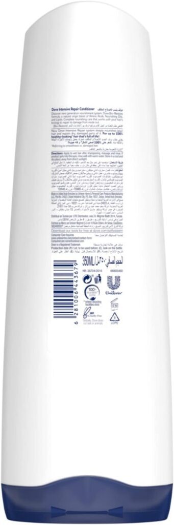 Dove Conditioner for Damaged Hair, Intensive Repair, Nourishing Care for up to 100 percent Healthy-Looking Hair, 350ml