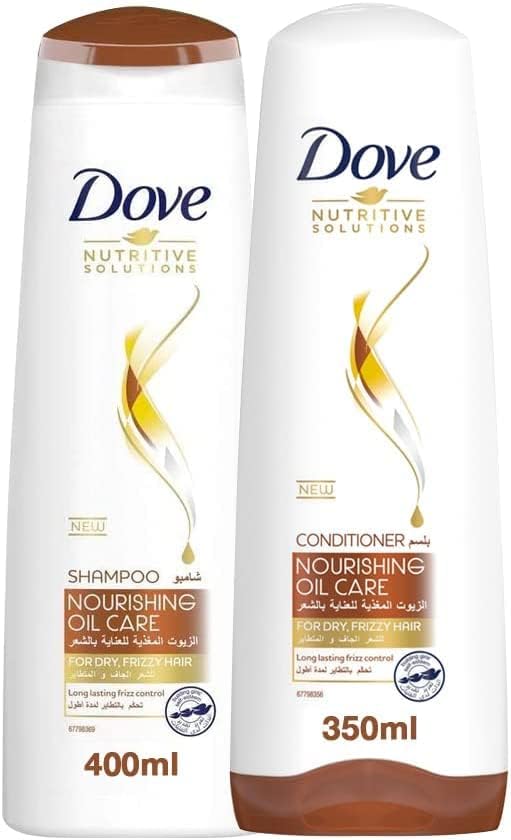 Dove nourishing oil shampoo 400ml + dove nourishing oil conditoner, 320ml