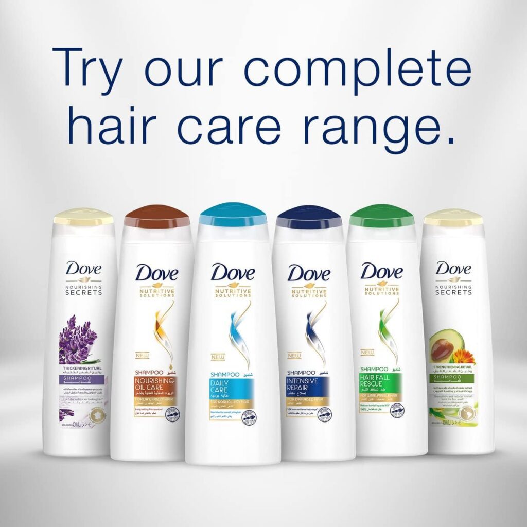 DOVE Shampoo for damaged hair, Intensive Repair, 1 Litre, 1170.0 grams