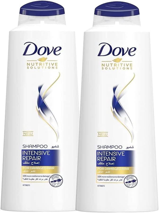Dove Shampoo for Damaged Hair, Intensive Repair, Nourishing Care for up to 100 percent Healthy Looking Hair, 400ml (Pack of 2)