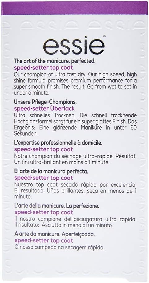essie® Speed Setter, Nail Polish Top Coat, 13.5 ml