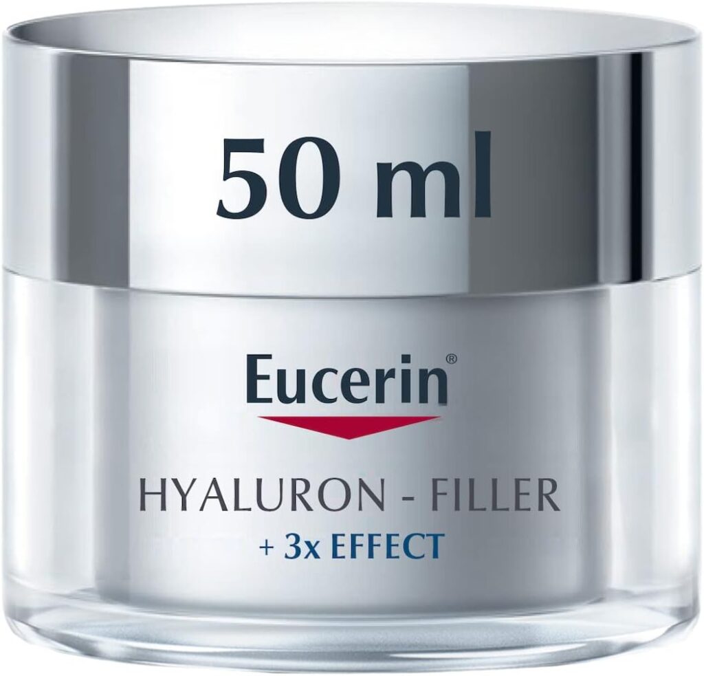 Eucerin Hyaluron Filler Anti-Aging Face Day Cream with Hyaluronic Acid, Plumps up Deep Wrinkles, UVA  UVB Protection, SPF 15, Moisturizer for Dry Skin, 50ml