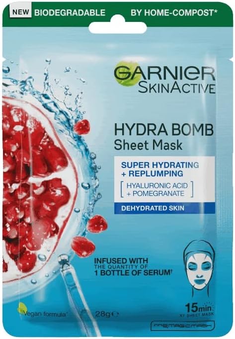 Garnier Skin Active Face Mask Hydra Bomb Pomegranate for Dehydrated Skin Tissue 1pc