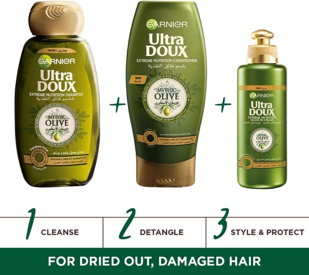Garnier Ultra Doux Mythic Olive Shampoo, 400 ML (Pack Of 2)