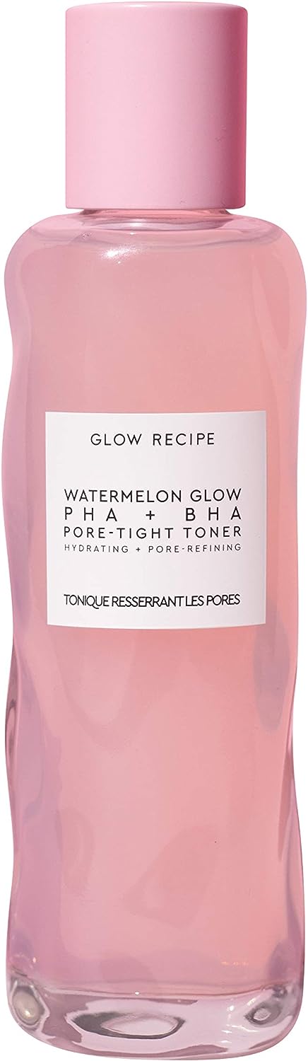 Glow Recipe Watermelon Glow BHA + PHA Pore-Tight Facial Toner - Hydrating Facial Toner with Hyaluronic Acid, Cucumer + Tea Trea Extract to Help Tighten Pores for Smooth + Dewy Skin (150ml / 5oz)