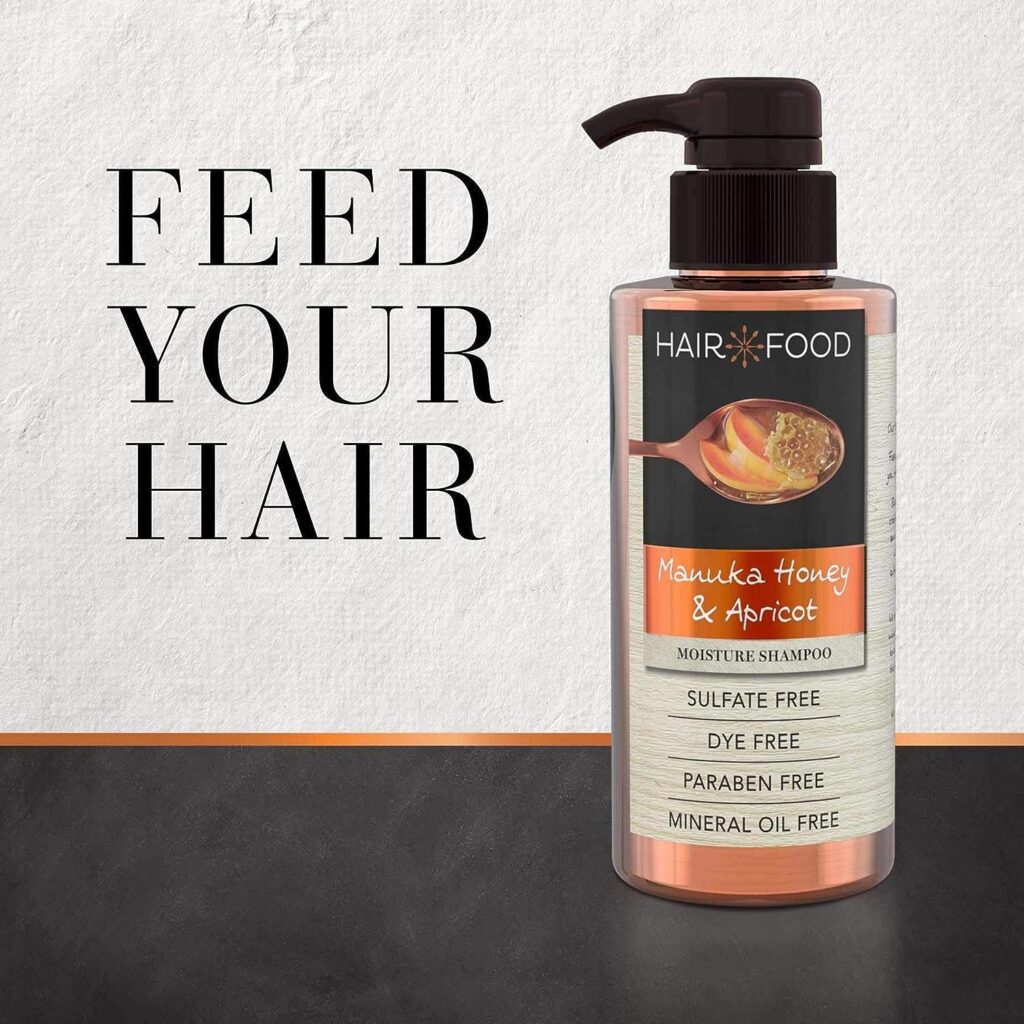 Hair Food Sulfate Free Moisturizing Shampoo and Conditioner with Manuka Honey and Apricot, 2 x 300 ml