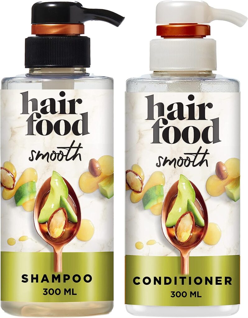 Hair Food Sulfate Free Shampoo + Conditioner with Avocado and Argan Oil, 300 ml Each