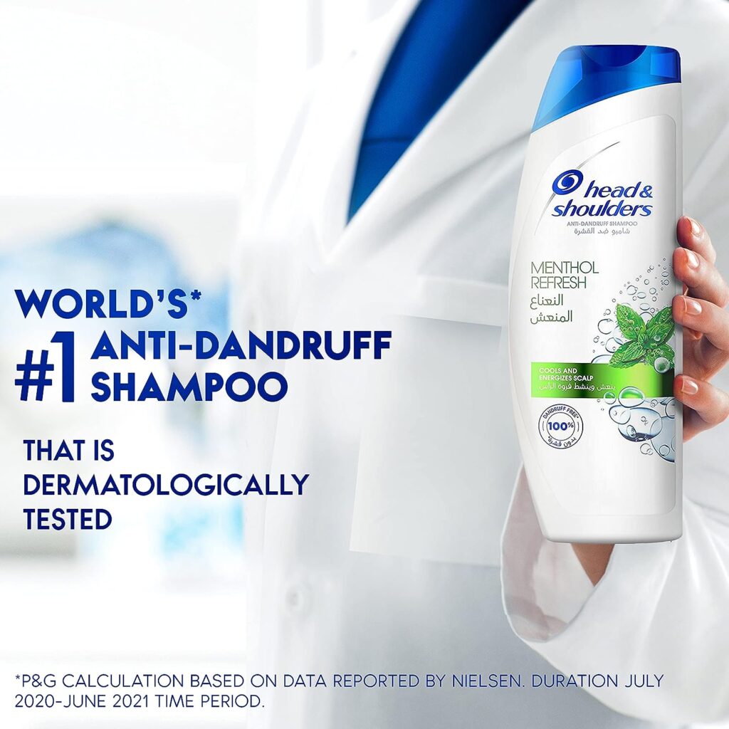 Head Shoulders Menthol Refresh Anti-Dandruff Shampoo for Itchy Scalp, 200 ml