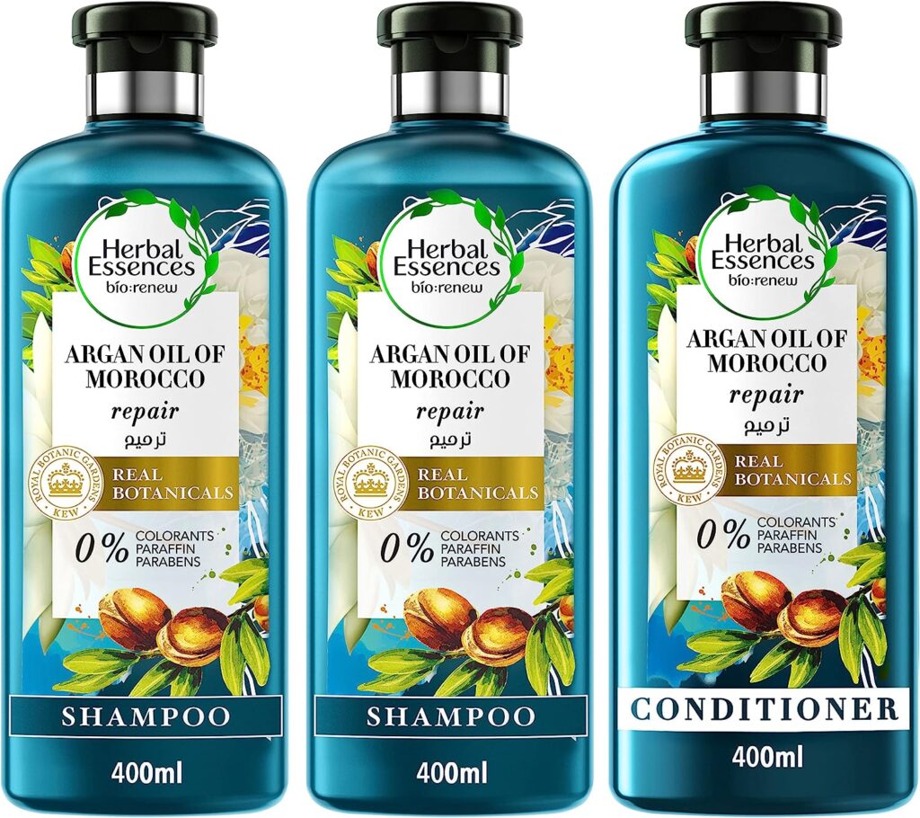 Herbal Essences Bio:Renew Repair Argan Oil of Morocco Shampoo 400ml Dual Pack plus Conditioner 400ml