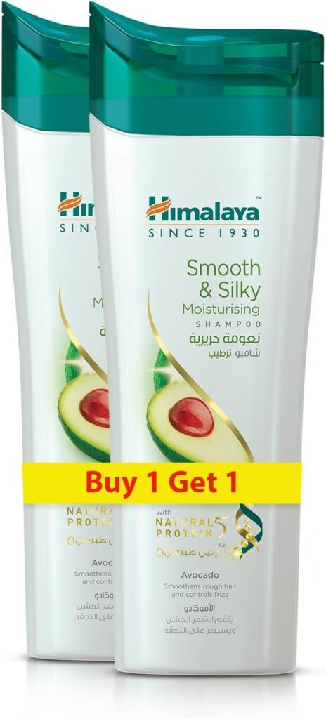 Himalaya Smooth Silky Moisturizing Shampoo Moisturize Your Rough Frizzy Hair - 2X400ml