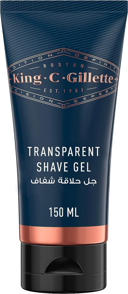 King C. Gillette Men’s Transparent Shave Gel with White Tea and Argan Oil 150 ml