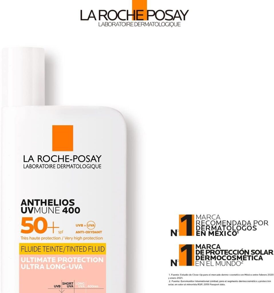 La Roche Posay ANTHELIOS UVMUNE 400 fluide tinte SFP50+ 50 ml, 50 ml (Pack of 1)