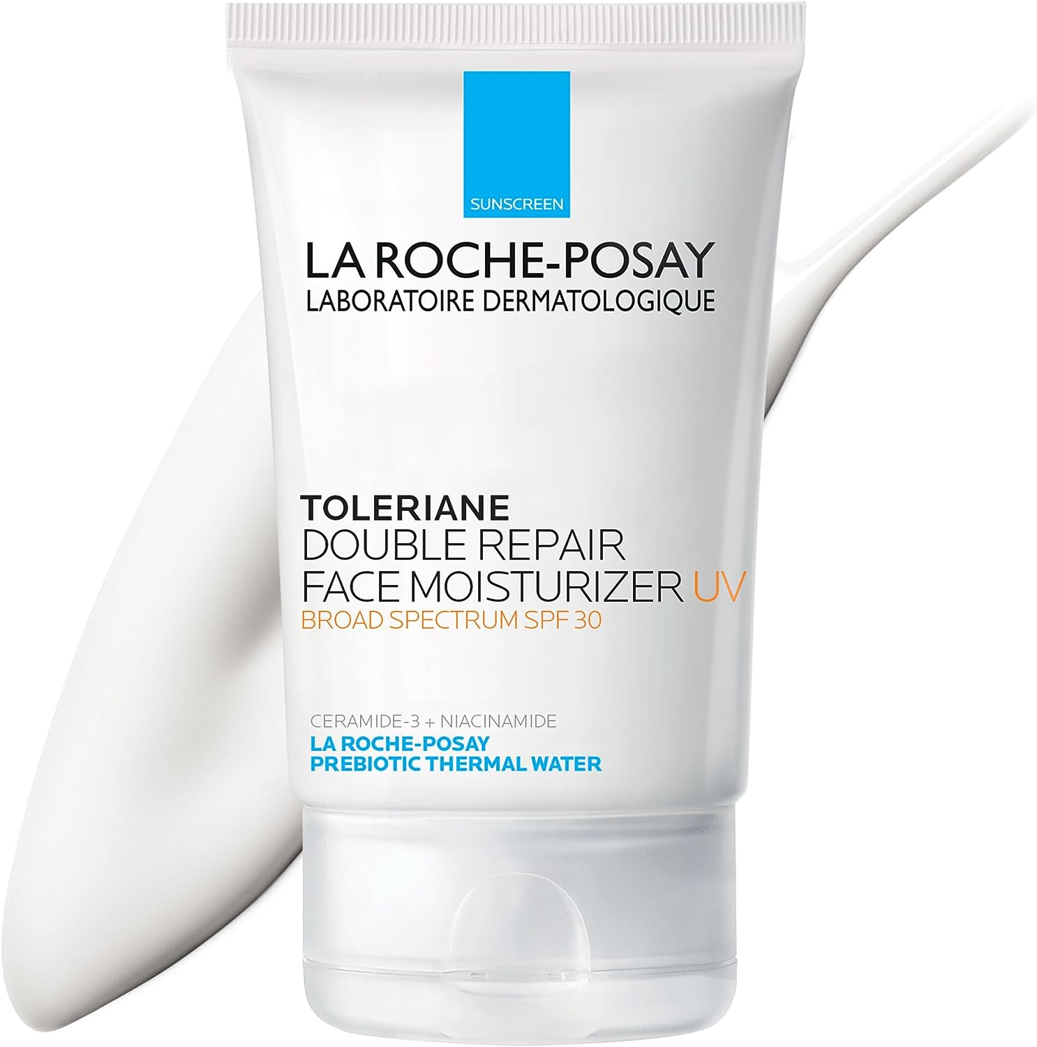 La Roche-Posay Toleriane Double Repair Uv Face Moisturizer With Spf, Daily Facial Moisturizer With Ceramide And Niacinamide For All Skin Types, Sunscreen Spf 30, Oil Free, Fragrance Free, 1 Piece