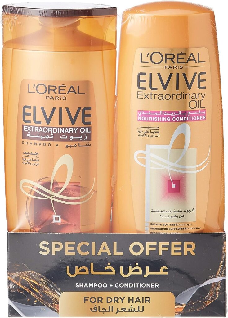 Loreal Elvive Oil Shampoo Very Dry Hair 400ml + Conditioner 400 Dry Hair