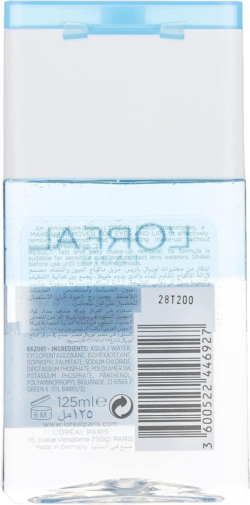 LOreal Paris Biphase Makeup Remover 1 125 ml, Pack Of 1