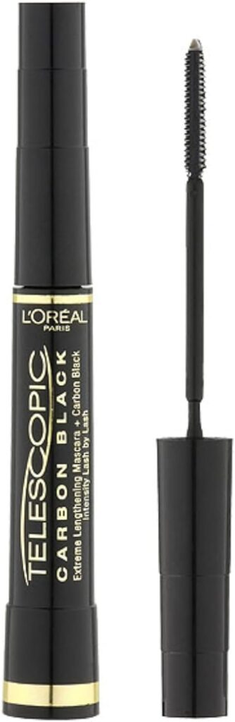LOreal Paris Telescopic Mascara Extra Black, Precise Application for Up to 60 Percent Longer Looking Lashes
