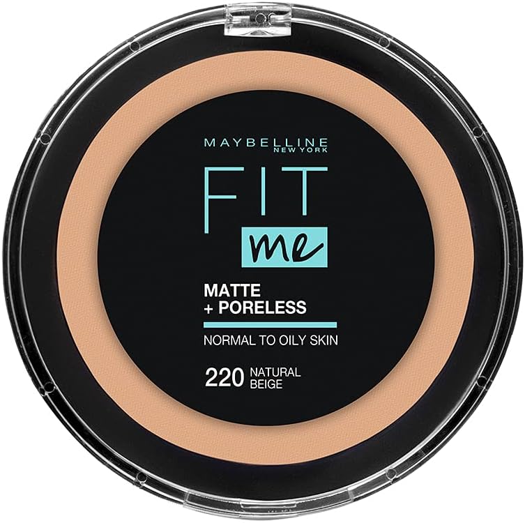 Maybelline New York Fit Me Matte  Poreless Powder, 220 Natural Beige, 54 gm