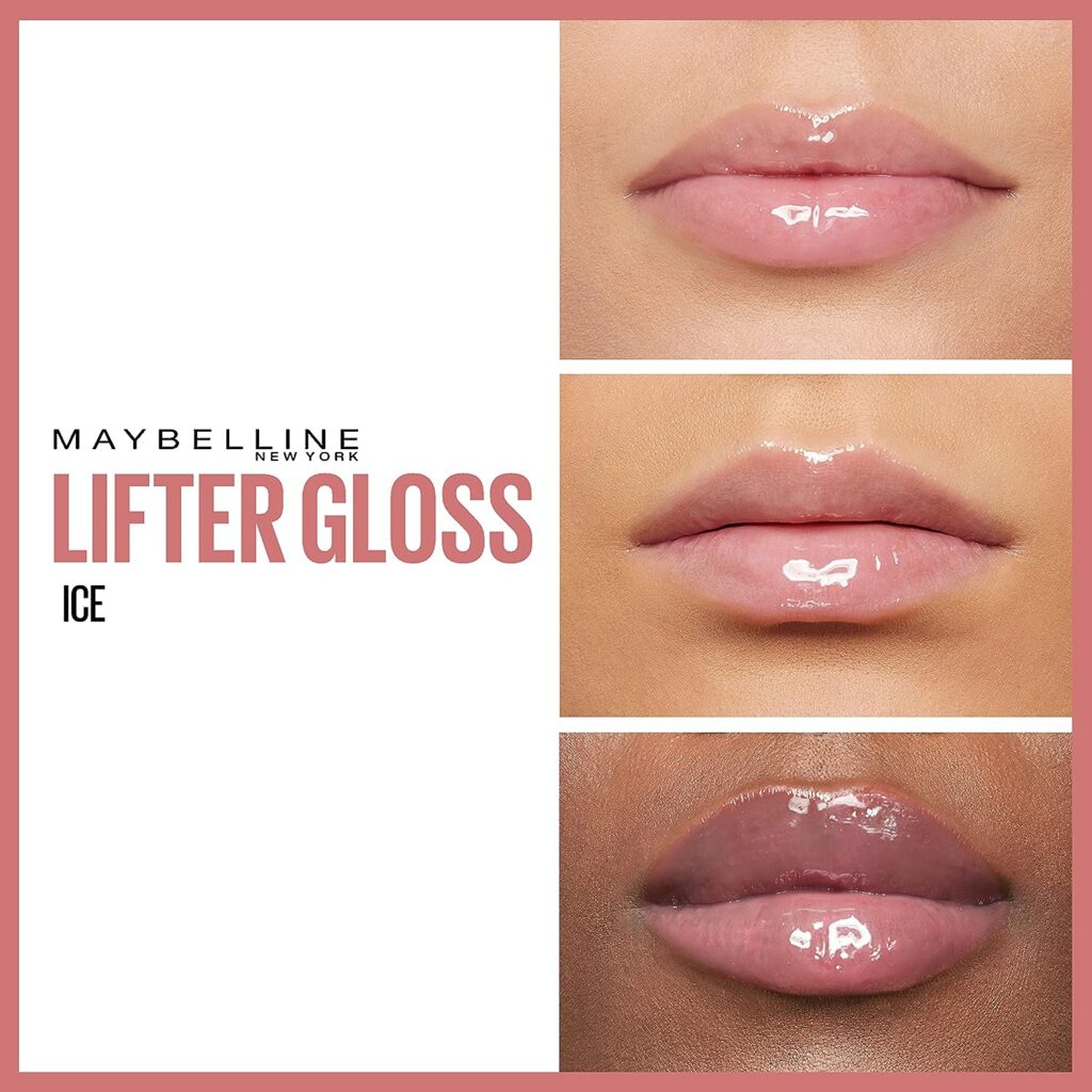 Maybelline New York Lifter Gloss With Hyaluronic Acid, 02 Ice