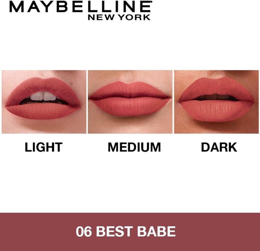 Maybelline New York Sensational Liquid Matte Lipstick, 06 Best Babe, 20 Gm