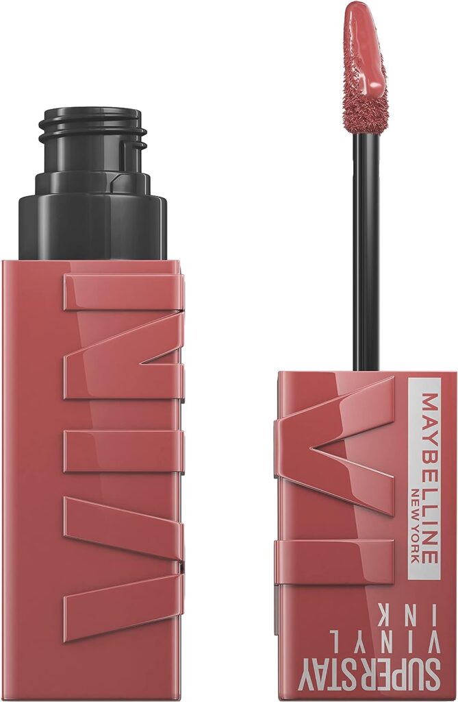 Maybelline New York Super Stay Vinyl Ink Longwear No-Budge Liquid Lipcolor, Highly Pigmented Colour and Instant Shine, Cheeky, CHEEKY, 4.14ml