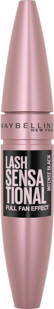Maybelline New York Volume Mascara, Washable, Full Fan Effect, Long Eyelashes, Clump Free, Lash Sensational, Intense Black