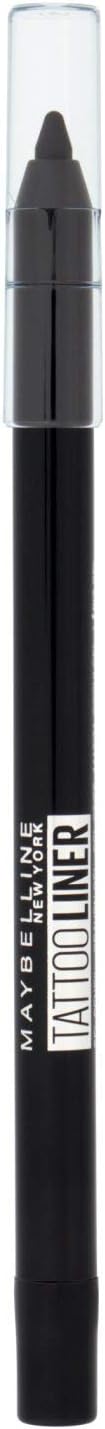 Maybelline New York Waterproof Eyeliner, Long-lasting, Intense Colour, No Smudging and No Fading, Tattoo Gel Liner, 900 Deep Onyx