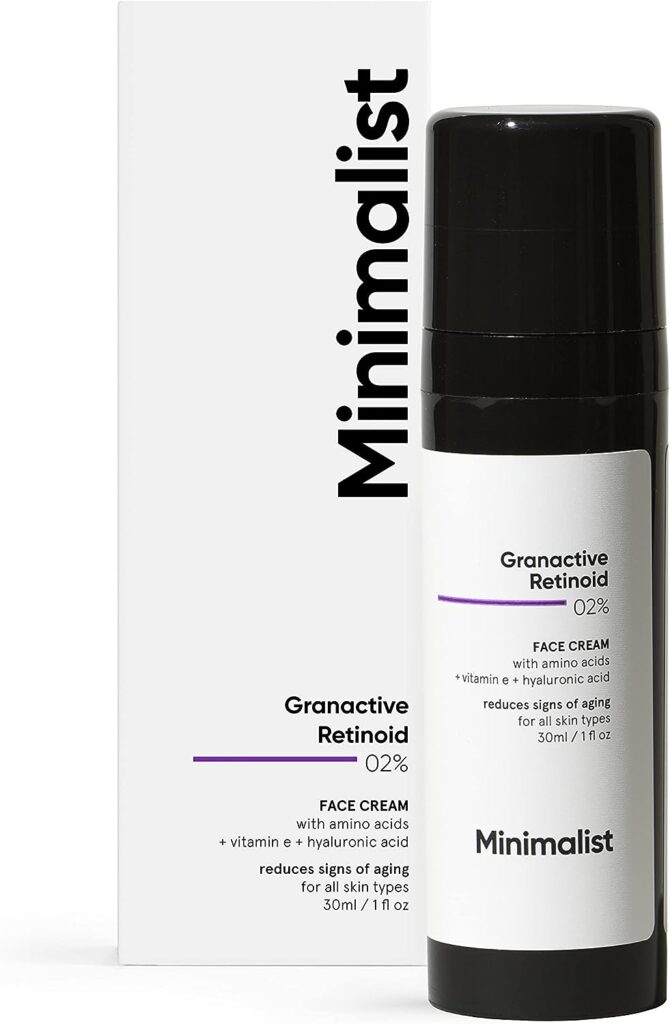 Minimalist 2% Retinoid Anti Aging Cream for Wrinkles  Fine Lines, 30 ml | Super Light Night Face Cream (Emulsion) for Women  Men