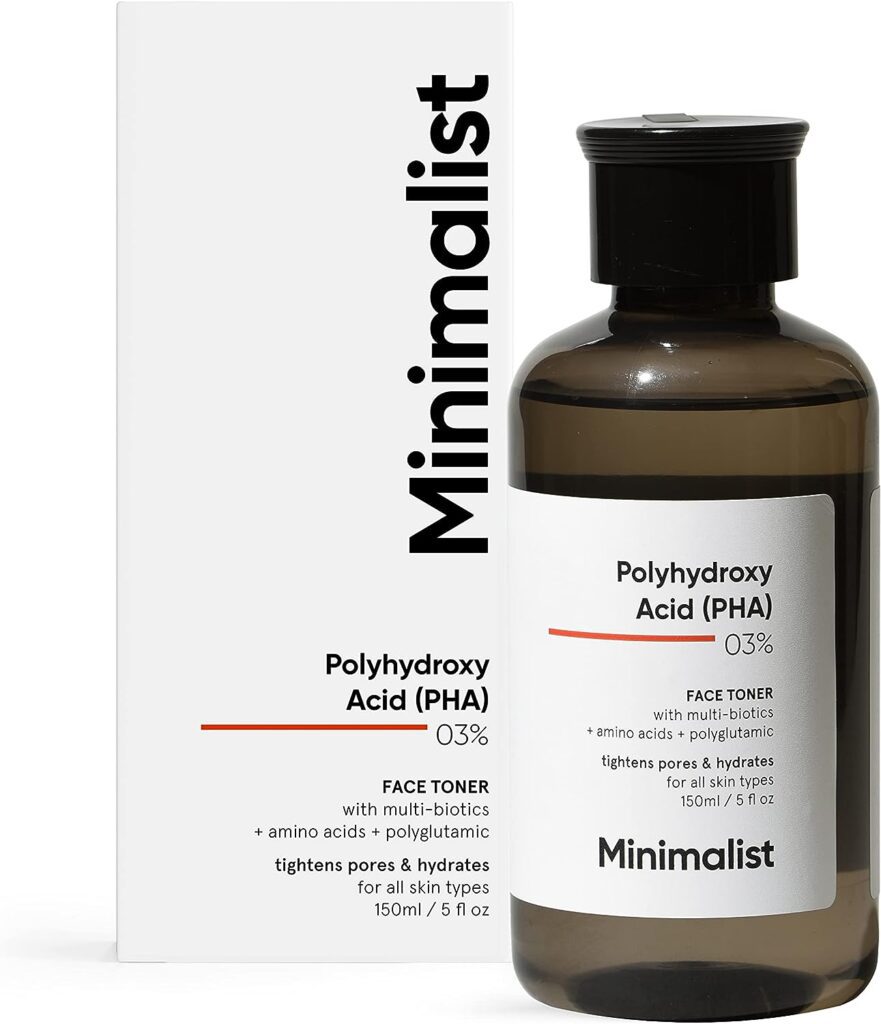 Minimalist PHA 3% Alcohol Free Toner, 150 ml | Pore Tightening  Mild Exfoliation For Oily, Acne Prone, Sensitive  Normal Skin | Hydrating Face Toner For Glowing Skin
