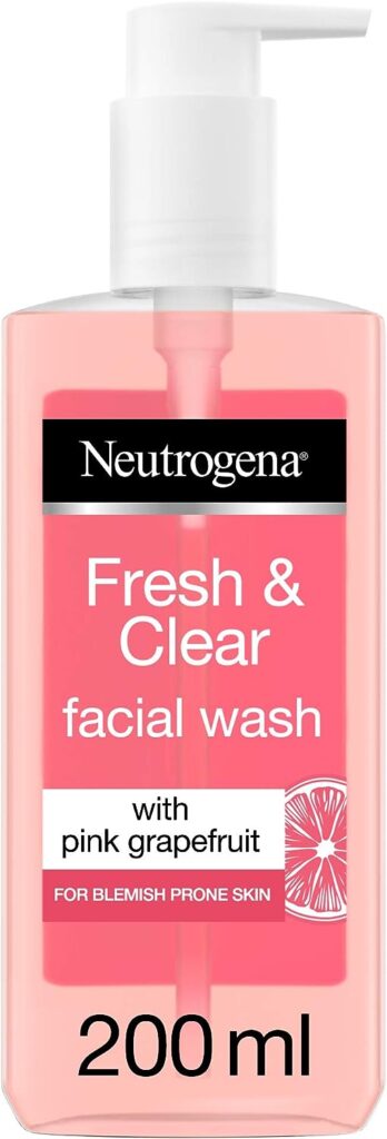 NEUtrogena Facial Wash, Fresh Clear, With Pink Grapefruit For Blemish Prone Skin, 200Ml