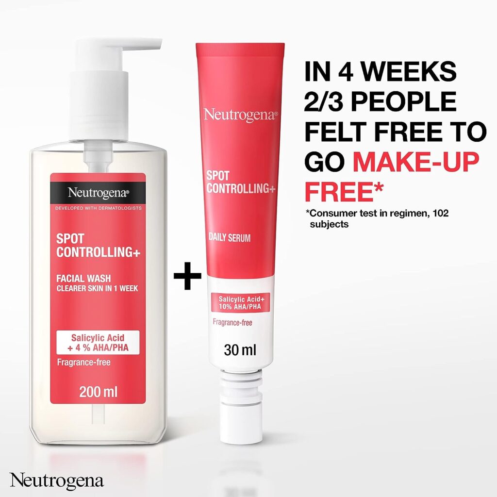 Neutrogena, Facial Wash Spot Controlling+, Clearer Skin In 1 Week, 200ml