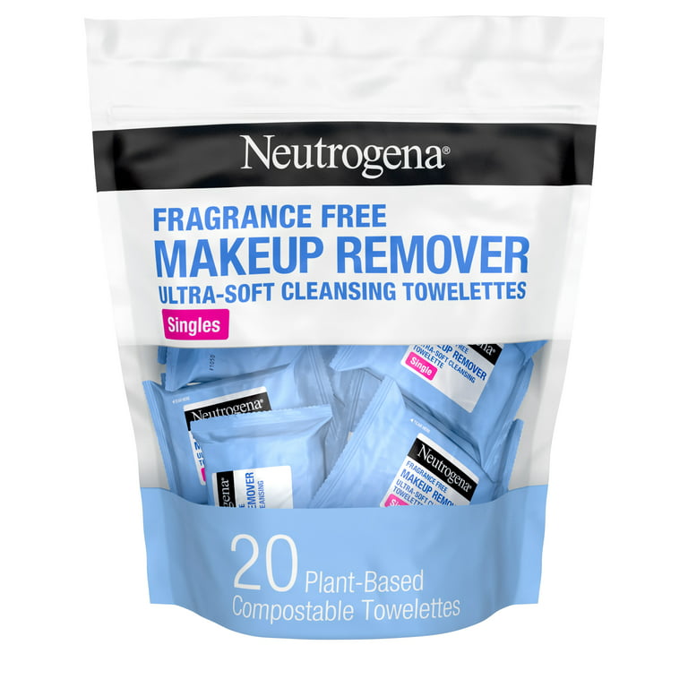 Neutrogena Fragrance Free Makeup Remover Cleansing Towelette Singles - 20 Ea, 20count
