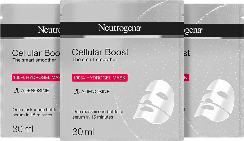 NEUtrogena, Hydrogel Youth Recovery Mask Timeless Boost, 30 Ml, Pack Of 3, Purple