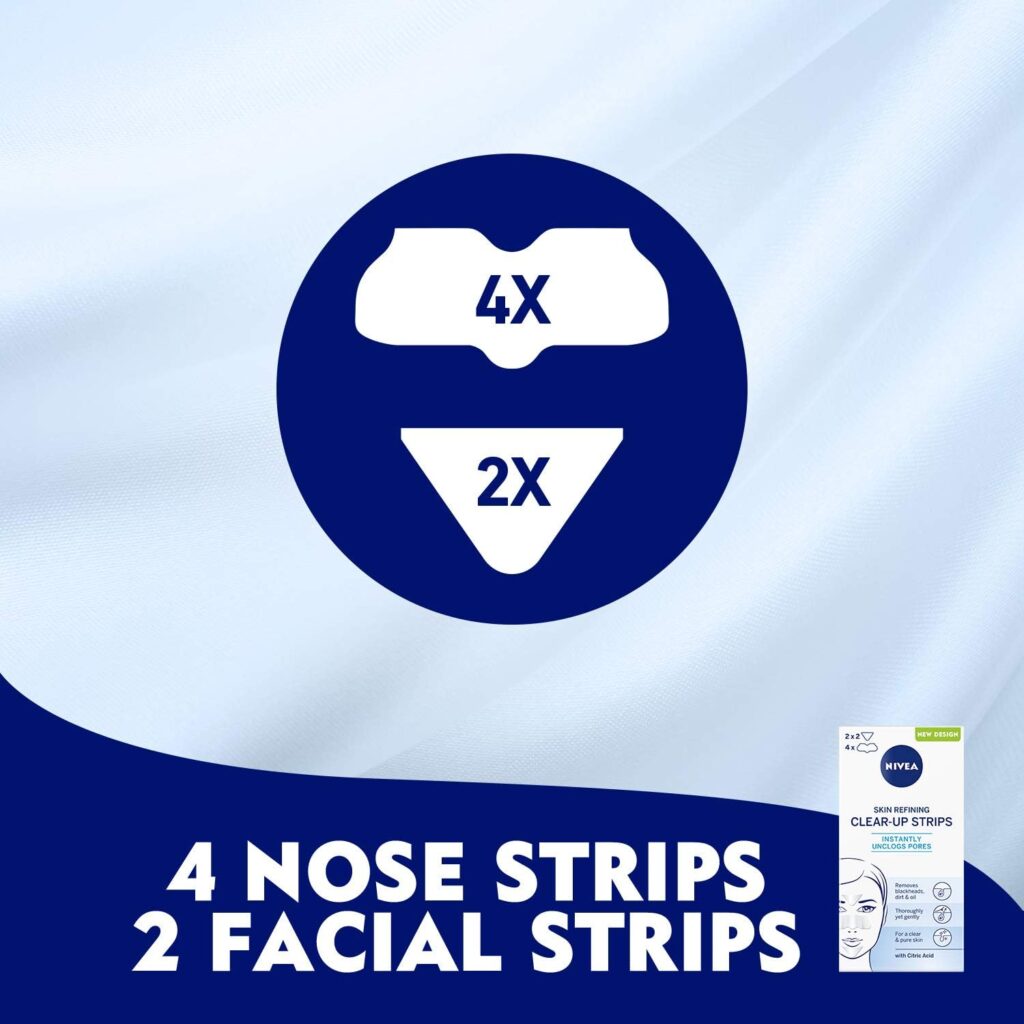 NIVEA Face Strips, Skin Refining Clear-Up, Citrid Acid, 6 strips