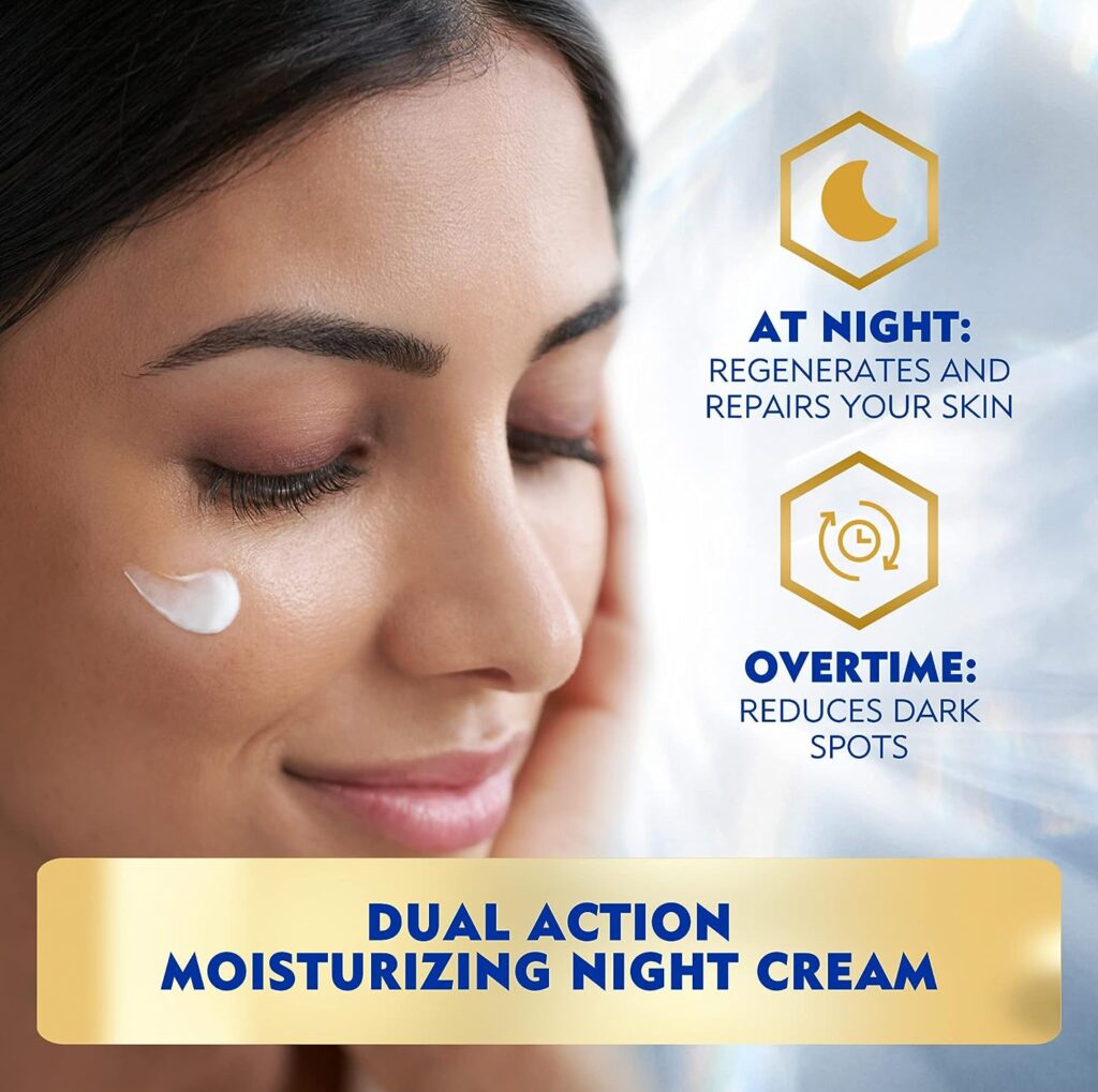 NIVEA LUMINOUS 630 EVEN GLOW Anti Dark Spot Face Night Cream, Revitalizing Skin Complexion Repair, Spotless Even Skin, Hydrating Hyaluronic Acid, 50ml
