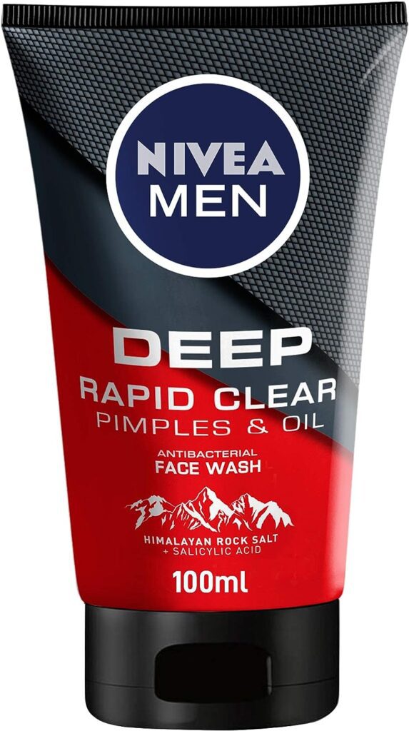 NIVEA MEN Face Wash, DEEP Pimples  Oil Antibacterial, 100ml