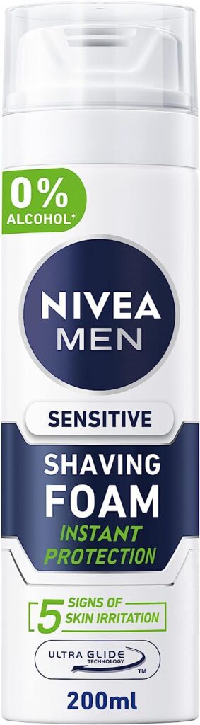 NIVEA MEN Shaving Foam, Sensitive Chamomile Hamamelis, 200ml