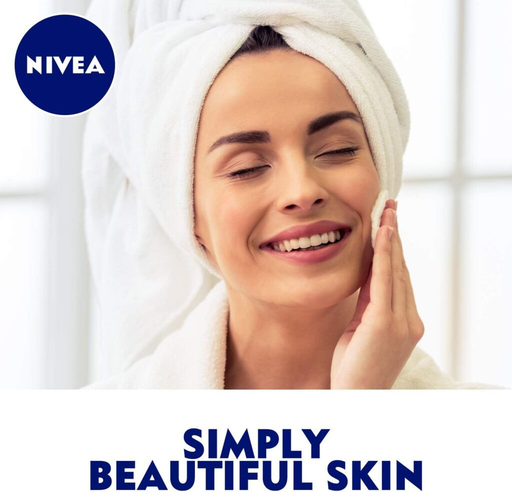 NIVEA Micellar Water Face Makeup Remover, Rose Care with Organic Rose, All Skin Types, 2x400ml