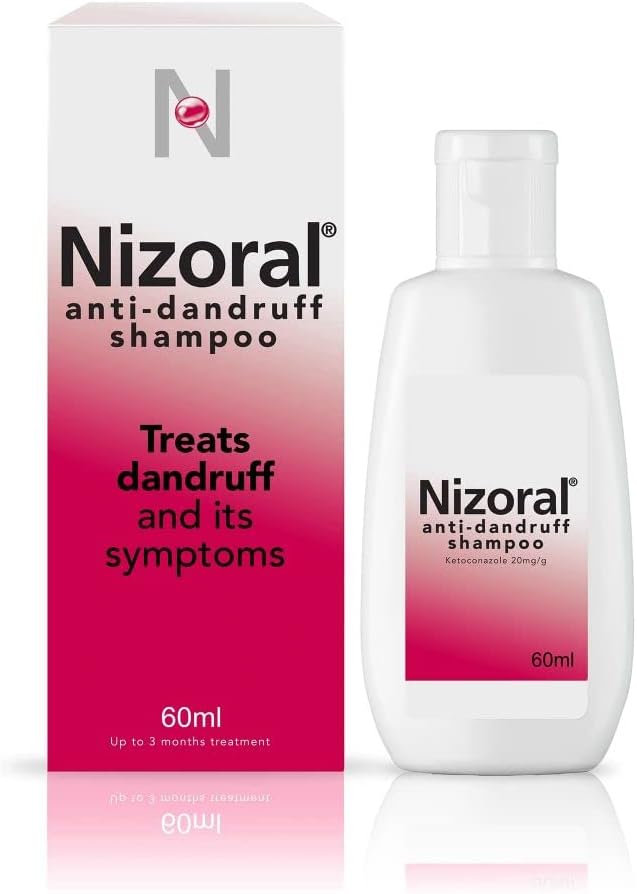 Nizoral Anti Dandruff Shampoo, Perfect for Dry Flaky and Itchy Scalp - 60 ml