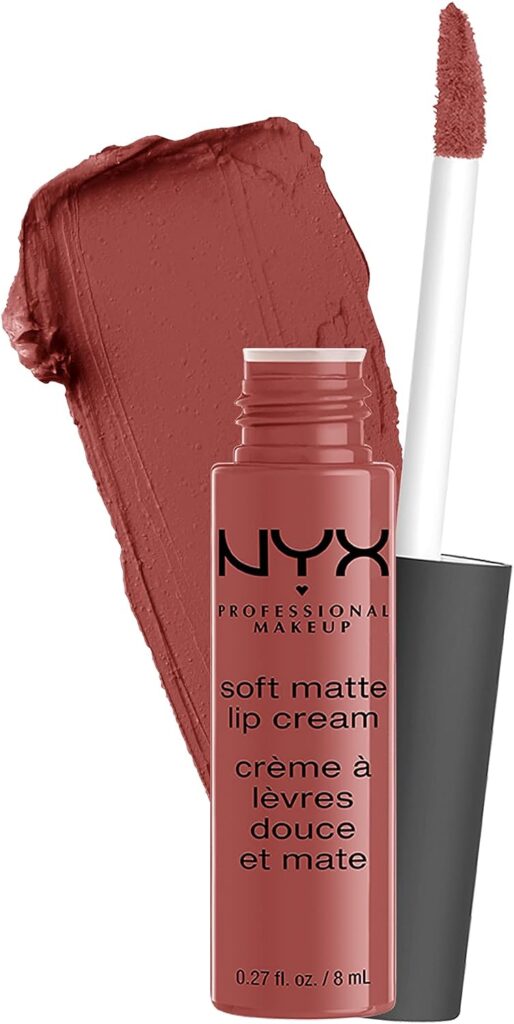 NYX Professional Makeup Liquid Lipstick, Creamy And Matte Finish, Highly Pigmented Colour, Long Lasting, Vegan Formula, Soft Matte Lip Cream, Shade: Rome