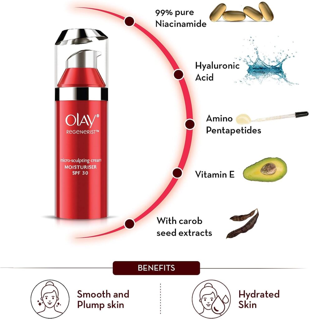 Olay Beauty Gift Pack: Face Moisturizer With SPF 30, 50g + Night Moisturizer, 50g + FREE Beauty Bag