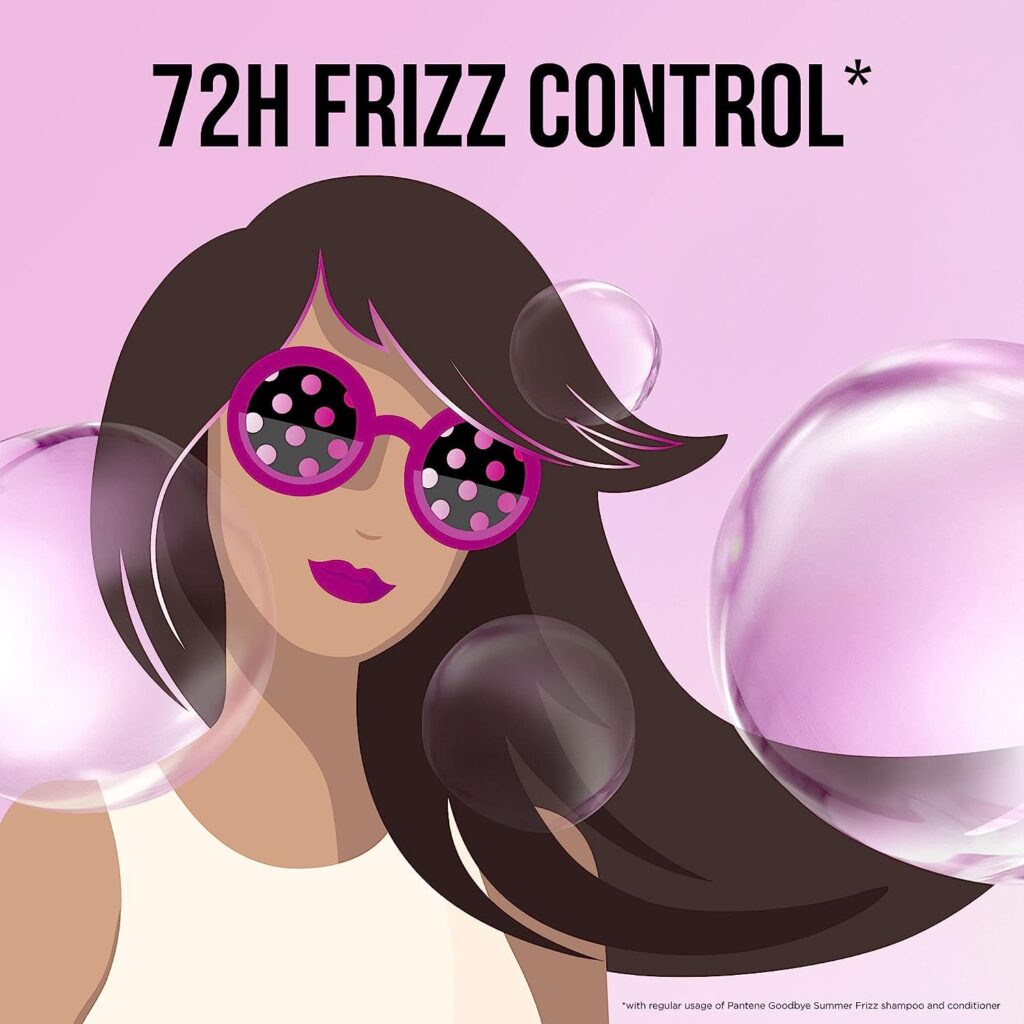 Pantene Pro-V Goodbye Summer Frizz Shampoo with 72H Frizz Control, 2 x 400 ml + Conditioner 360 ml
