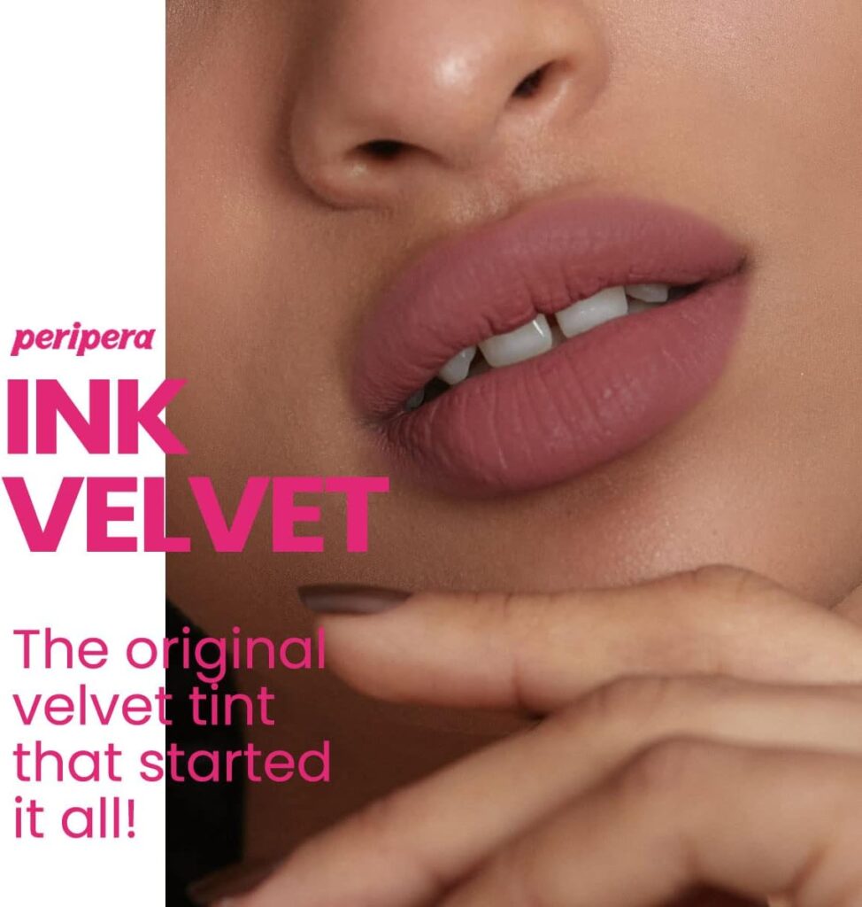 Peripera Ink the Velvet Lip Tint | High Pigment Color, Longwear, Weightless, Not Animal Tested, Gluten-Free, Paraben-Free | #017 ROSY NUDE, 0.14 fl oz
