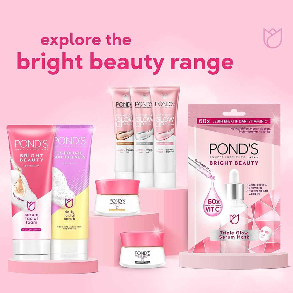 PONDS Bright Beauty Regime Pack (Day Cream + Night Cream + Facial Cleanser)